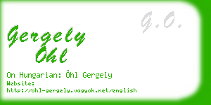 gergely ohl business card