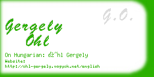 gergely ohl business card